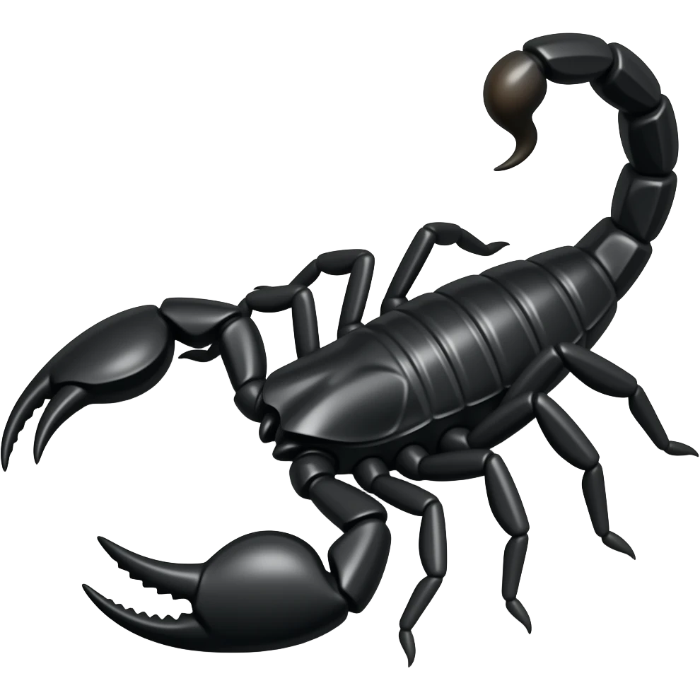 escorpião preto emoji