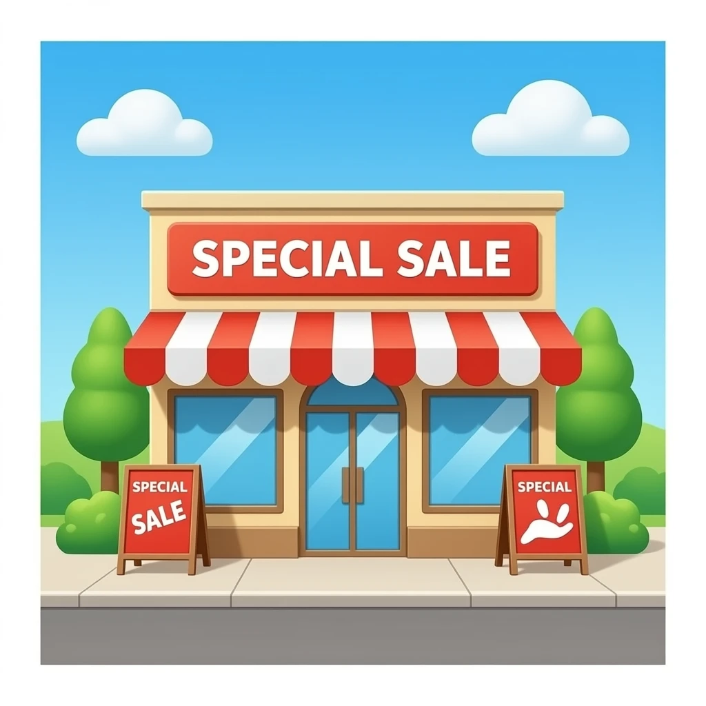 special sale in the shop emoji