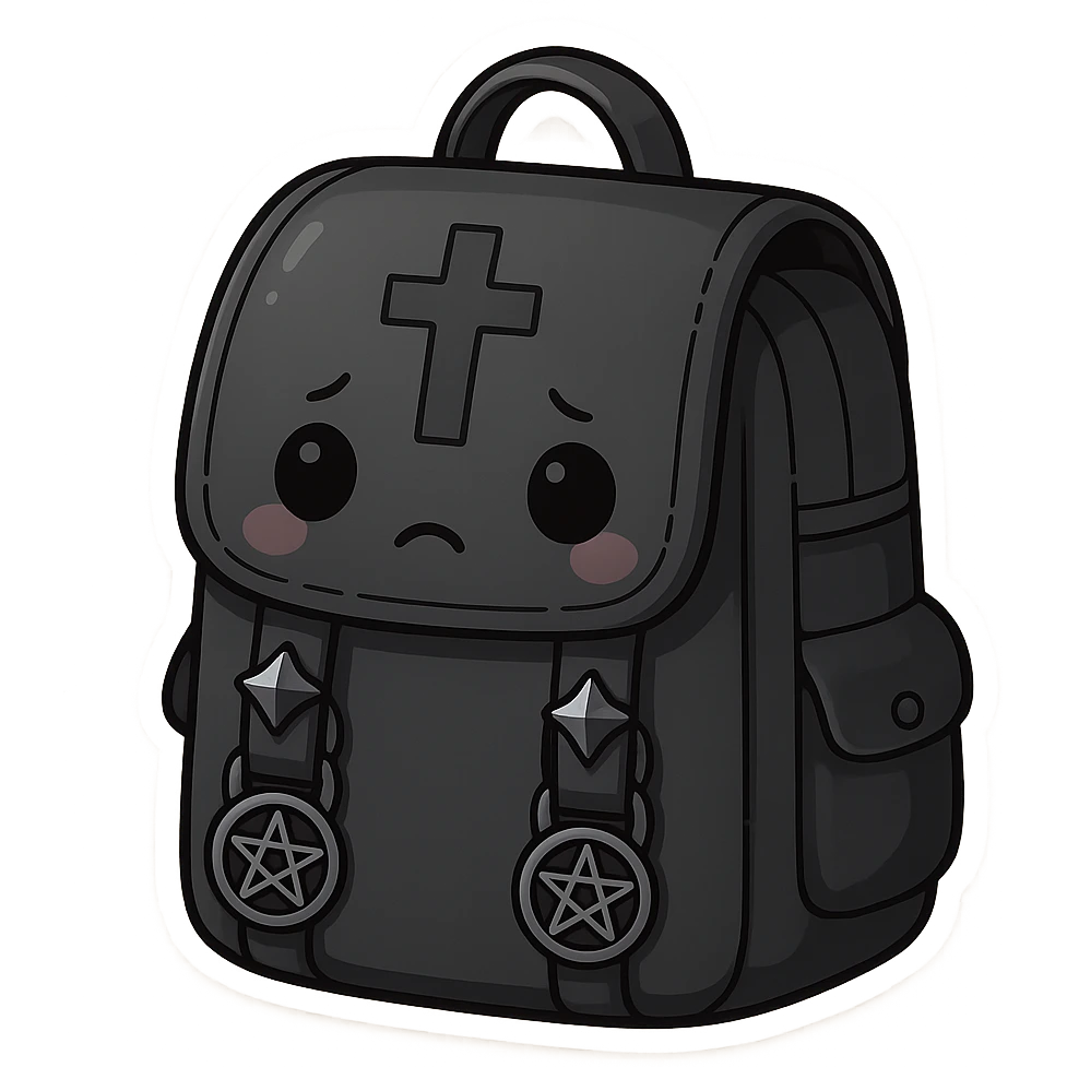 Goth black object emoji