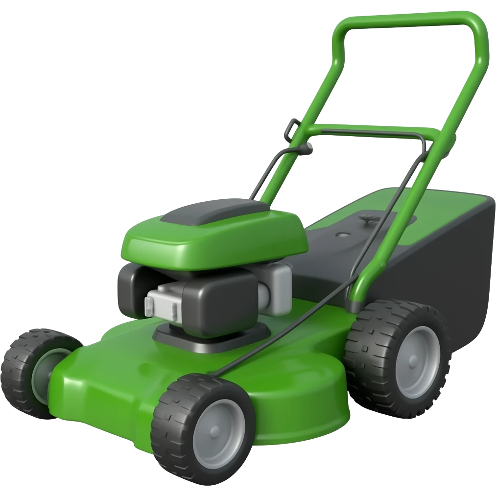 Green zero turn lawn mower emoji