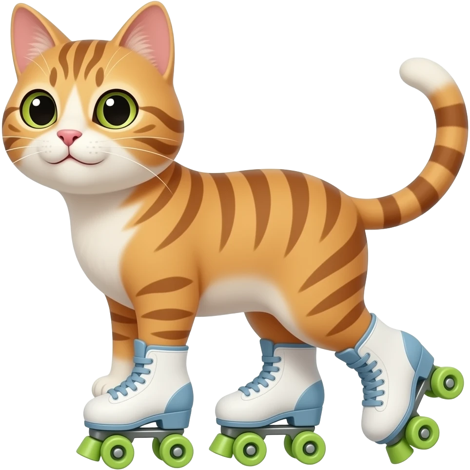 cat on roller skates emoji