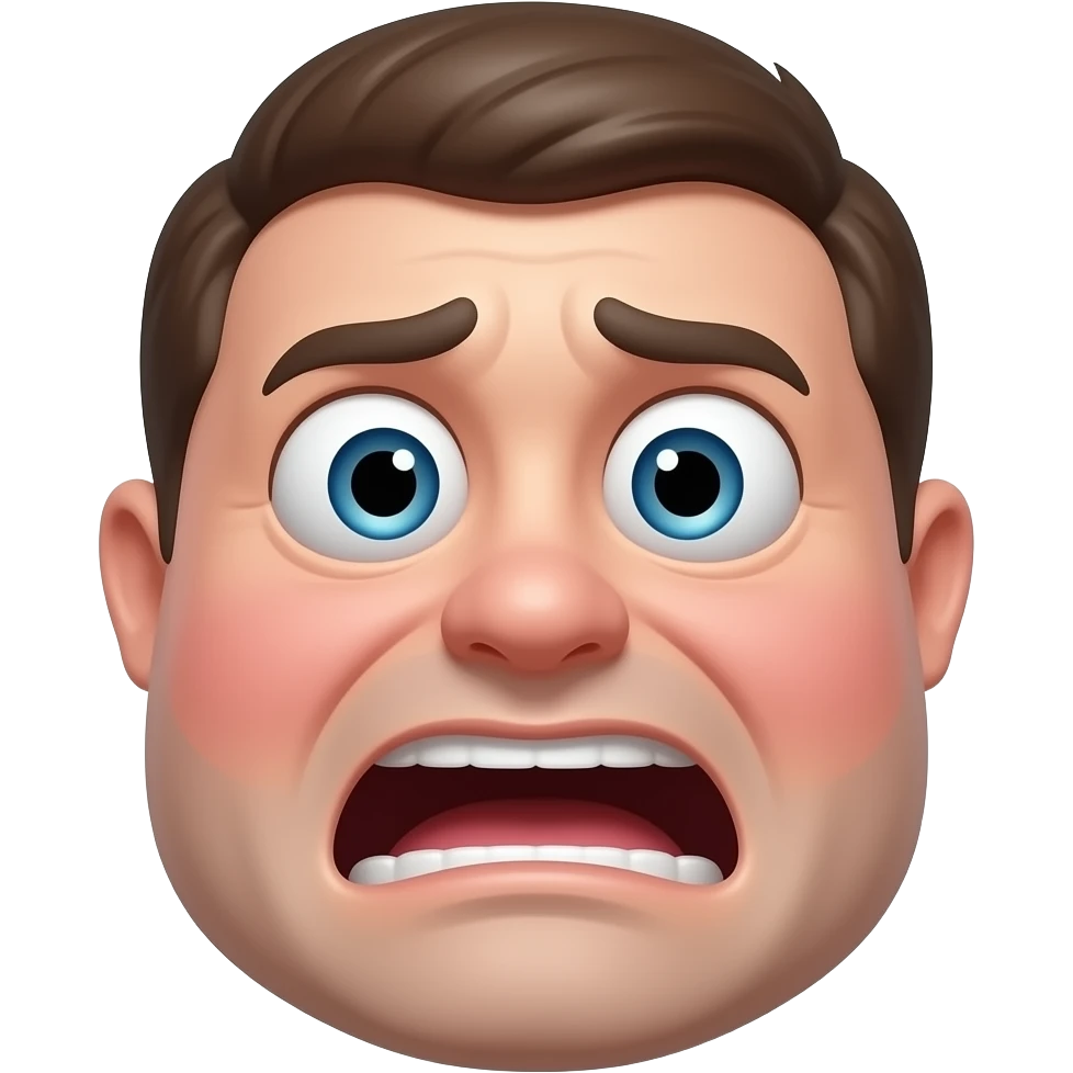 Guy horribly disgusted, inflated face and eyes, to the point his eyes are bulging out emoji