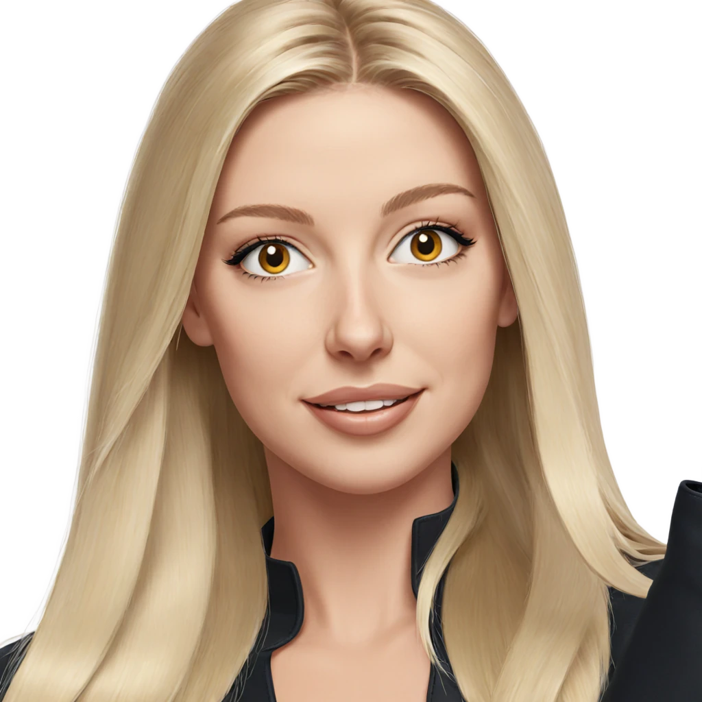 smiling blonde girl portrait emoji