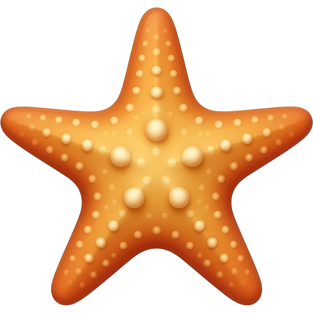 Crea un emoji de una estrella de mar naranja emoji