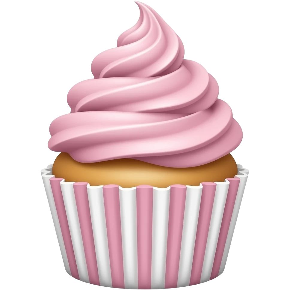 Cupcake with pink icing emoji