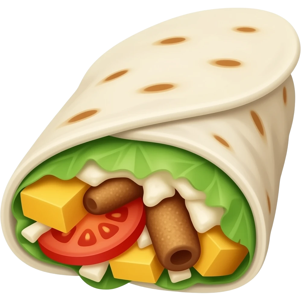 breakfast burrito cut in half emoji