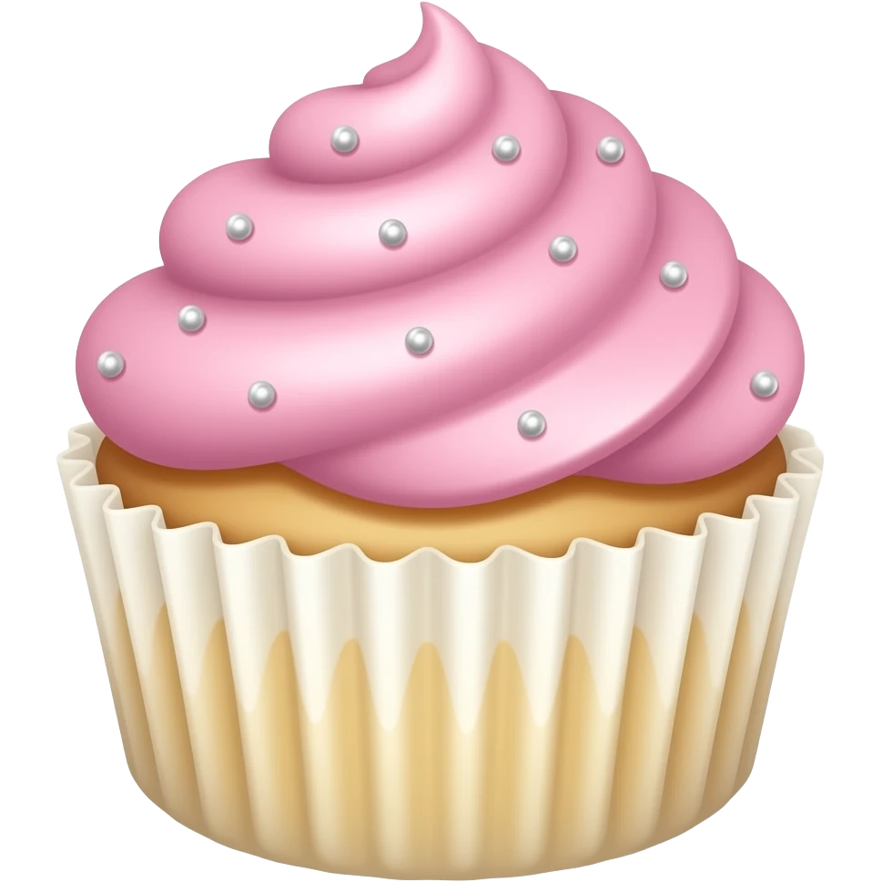 Cupcake with pink icing emoji