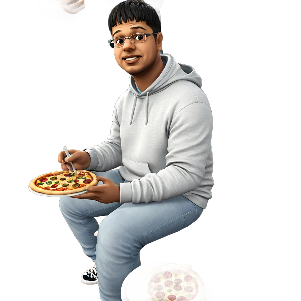 casual outdoor pizza moment emoji