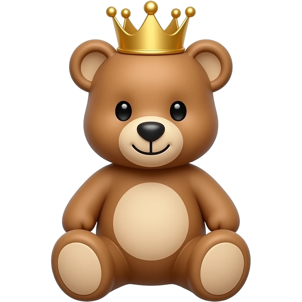 Teddy bear With a crown emoji