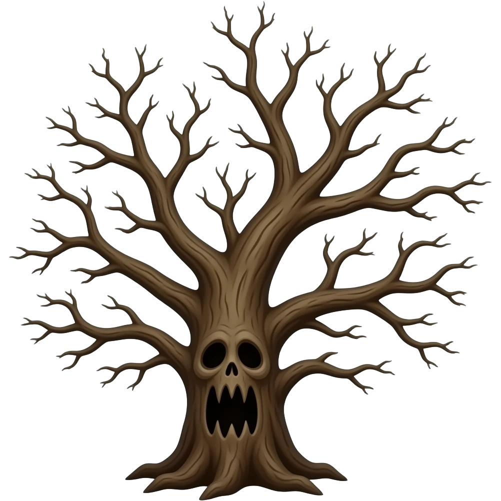 Scary wither tree emoji