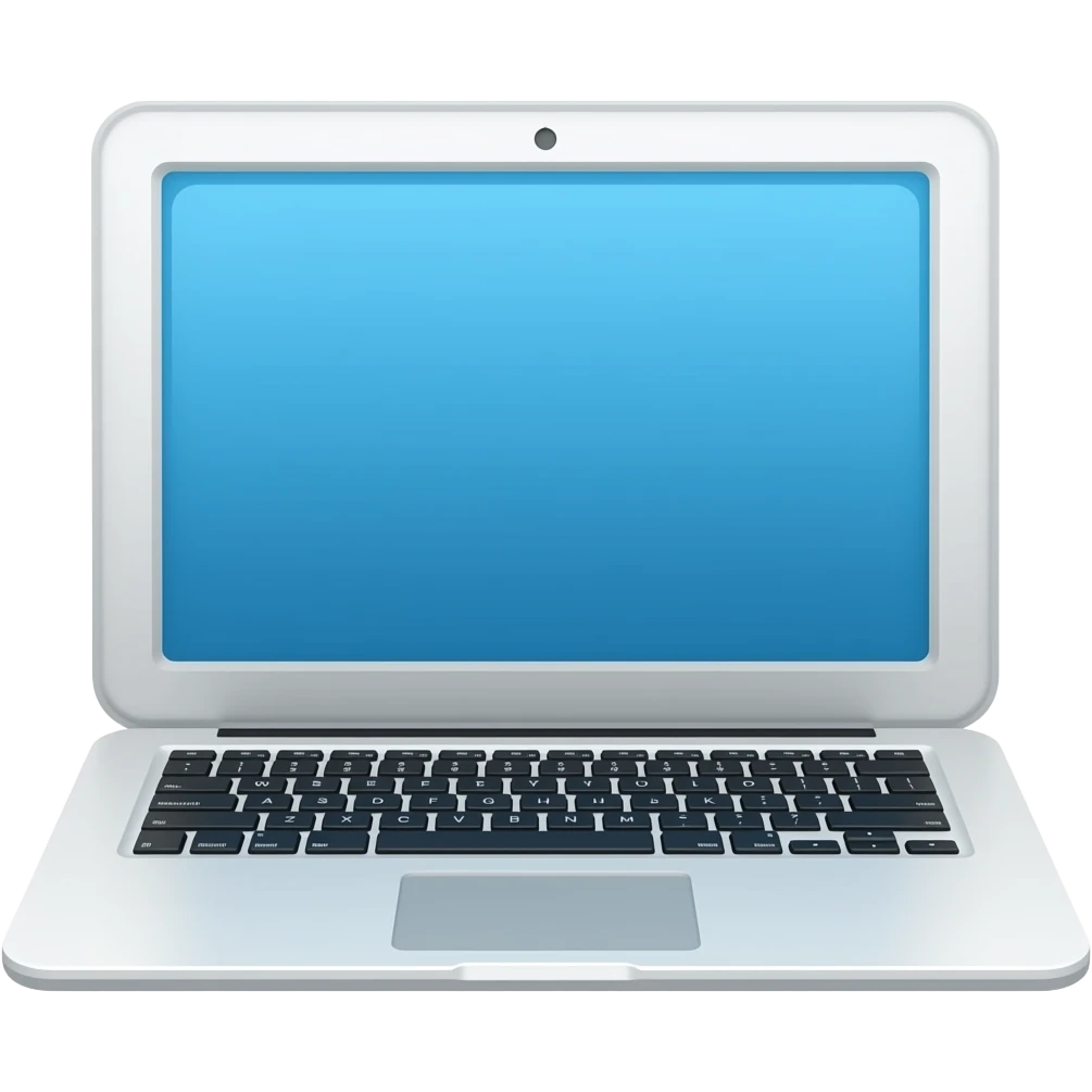 thin white laptop emoji