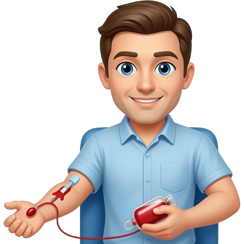 у мужчины берут кровь emoji