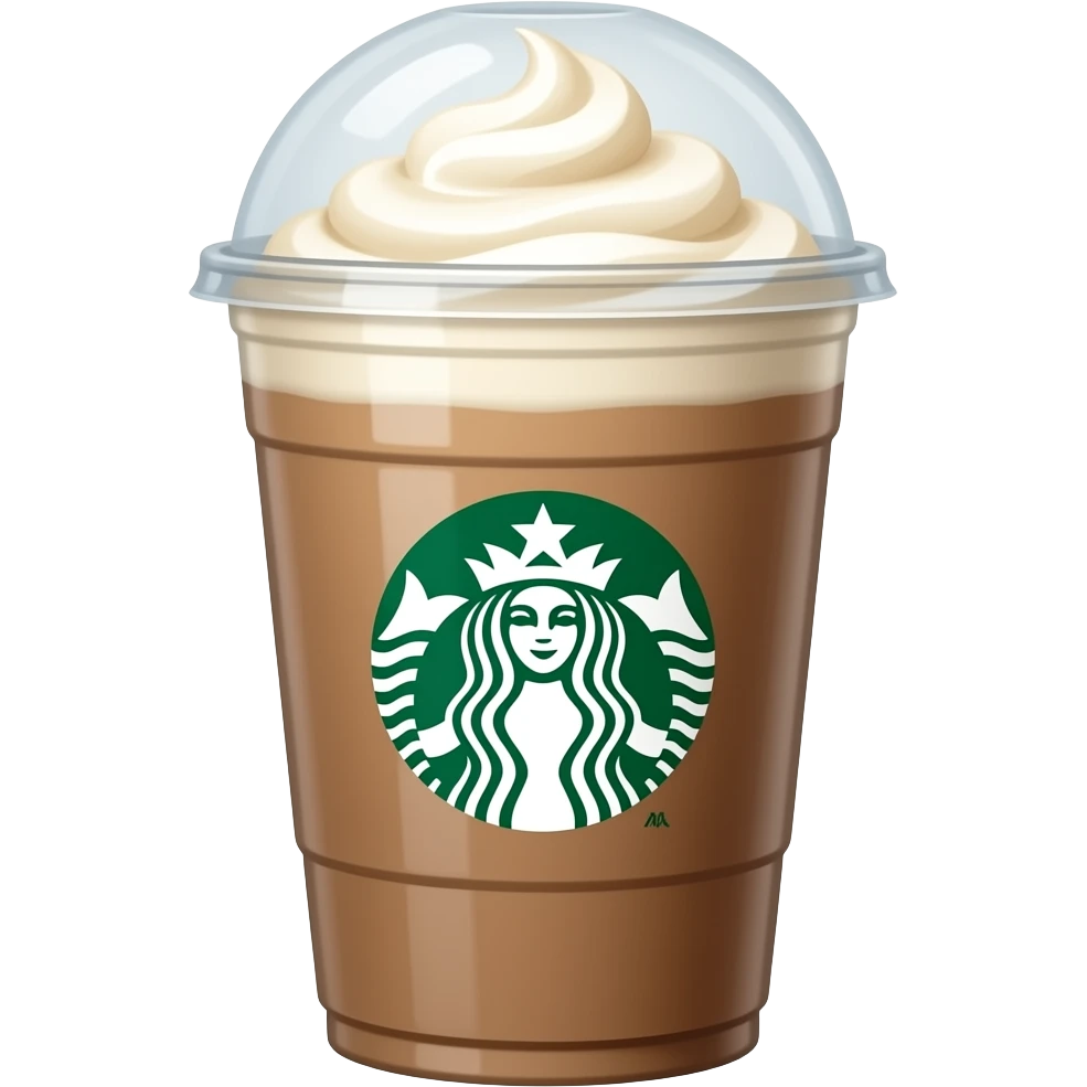 create starbucks hot latte in to go cup with lid, not whip emoji