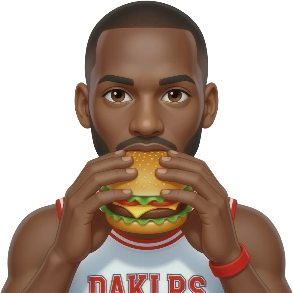 michael jordan eating a burger emoji
