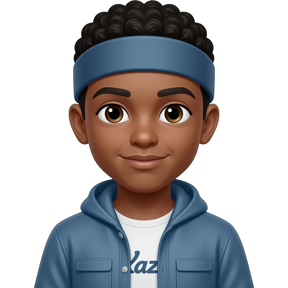 Garçon noir avec des vetement de naza emoji