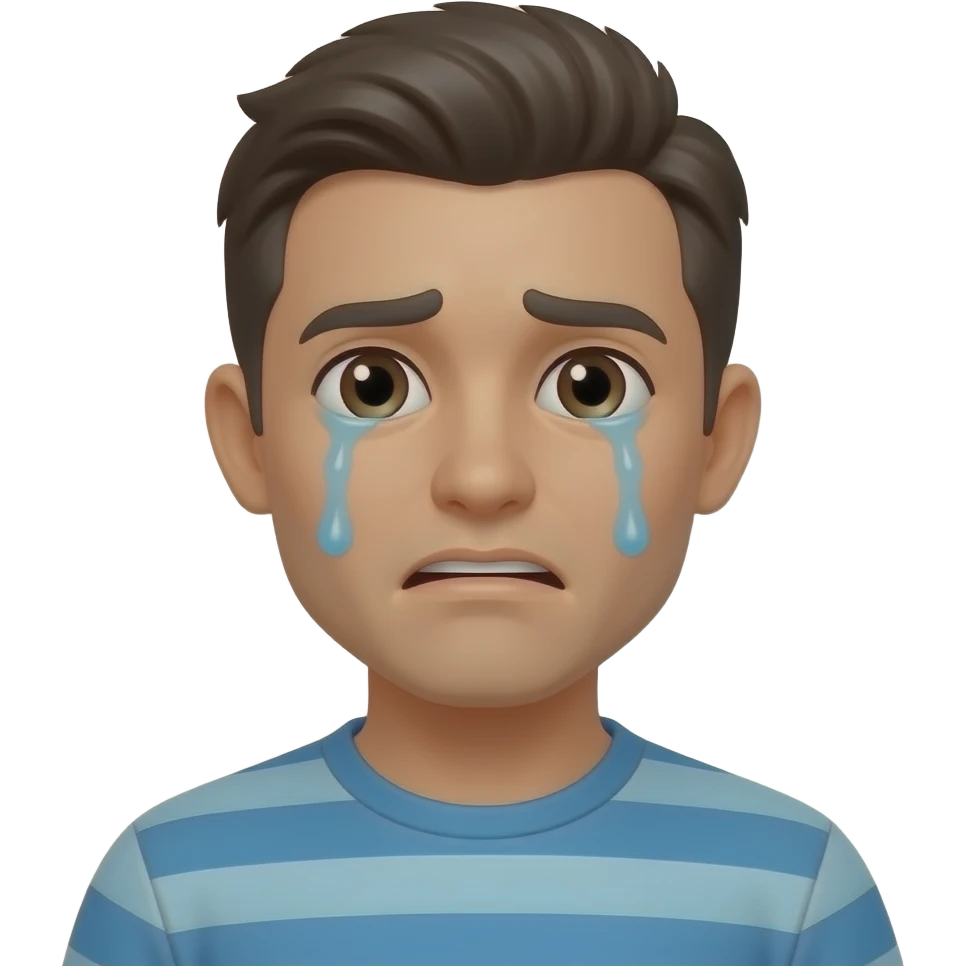 Sad and crying emoji