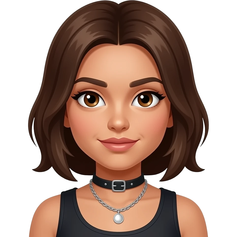 Brown hair baddie girl latina emoji emoji