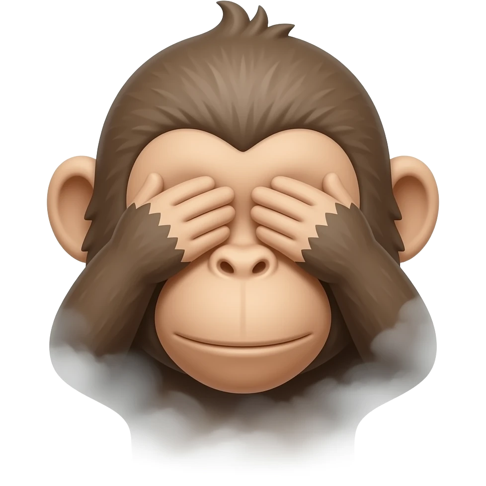 😶‍🌫️+🙊 emoji