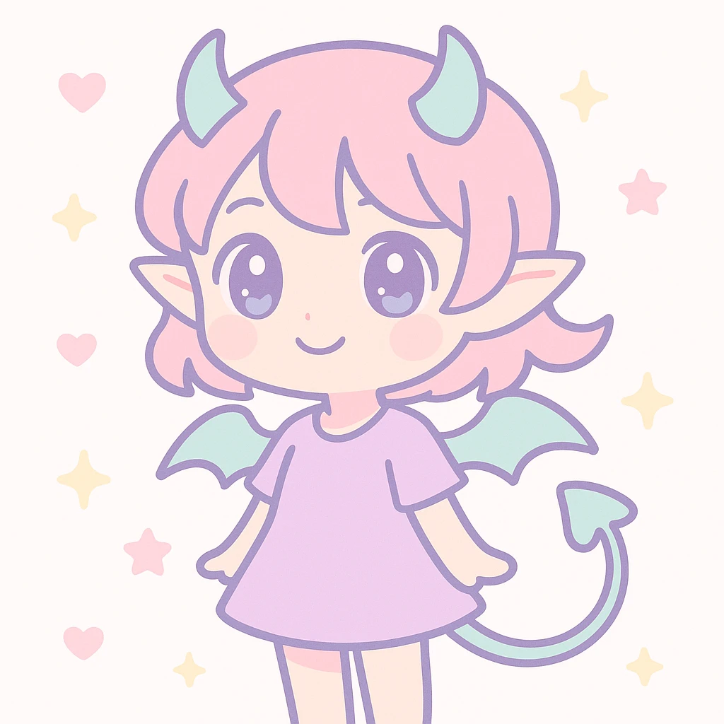 anime-style devil with sharp features and dramatic lighting emoji