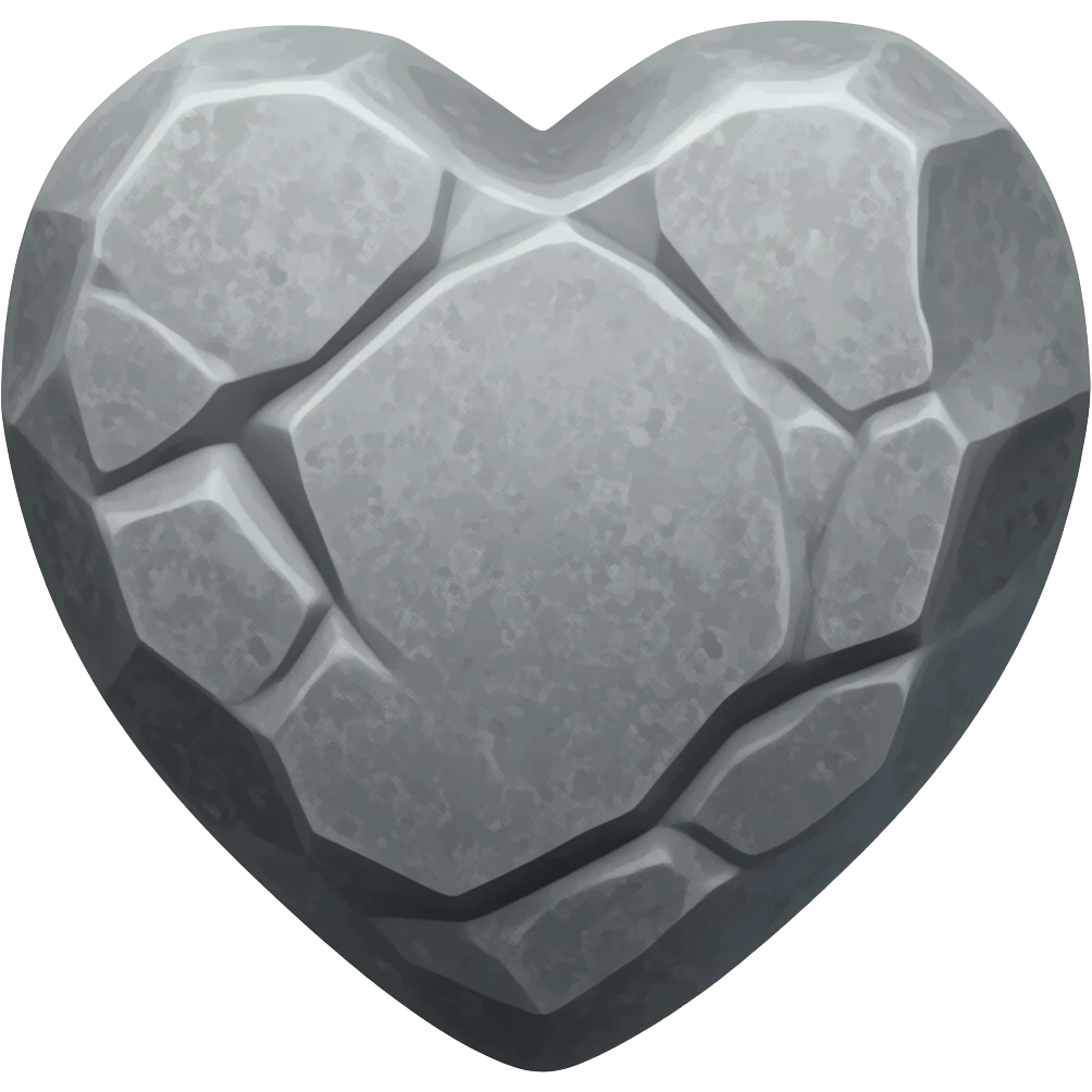 corazon de roca emoji