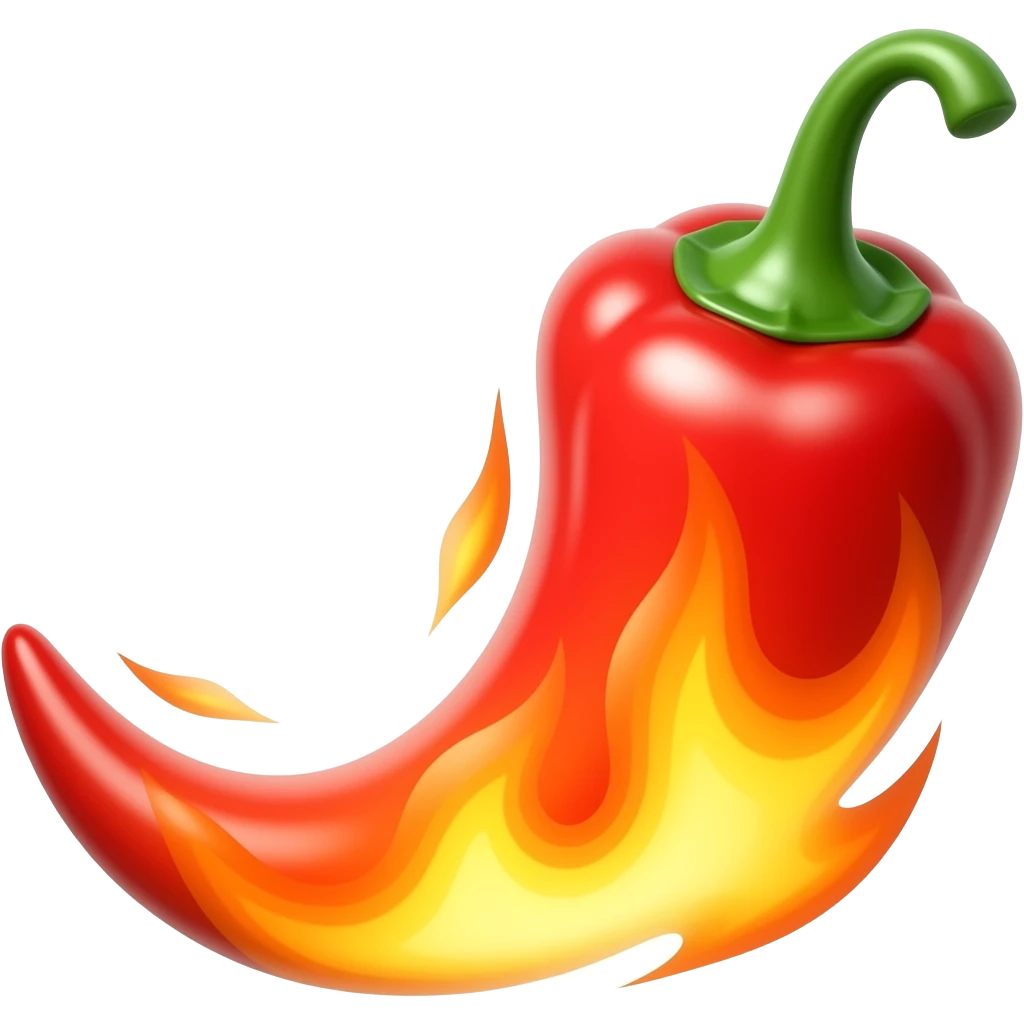 Fire distorted pepper magical 🌶️ emoji