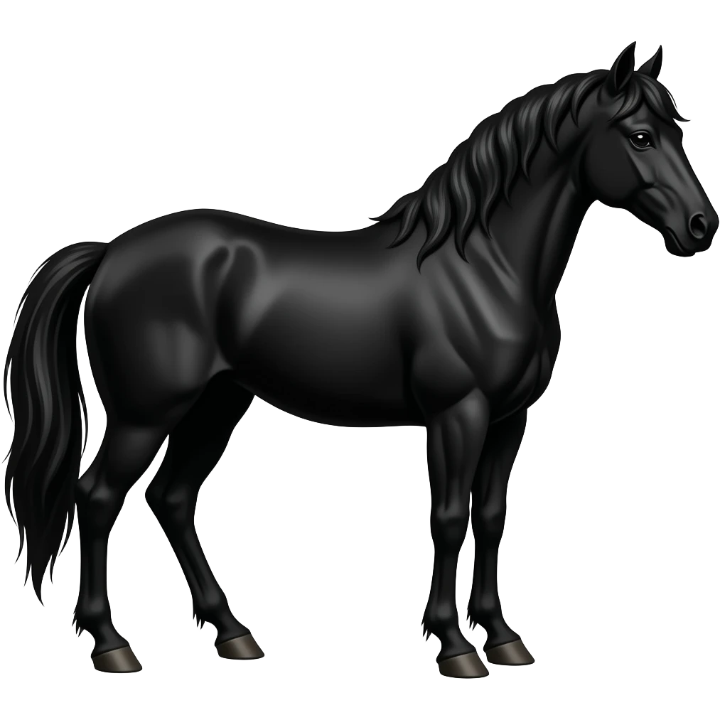 Evil black horse emoji