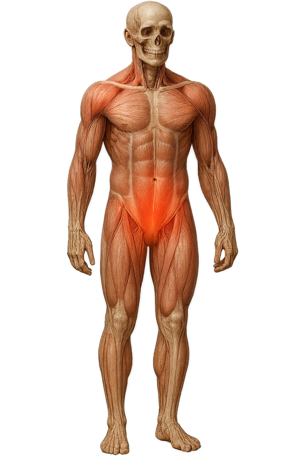 CORPO UMANO ANATOMICO A FIGURA INTERA REALISTICO DI SPALLE CON DOLORE ALLA LOMBARE INFIAMMATA, DOLORE ALL'ANCA, IPERREALISTICO 4K emoji
