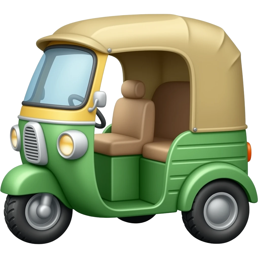 Cute auto rickshaw emoji