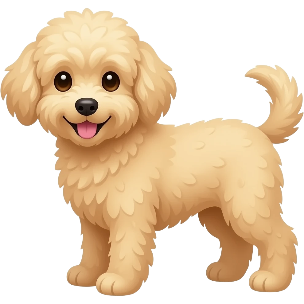 labradoodle blonde dog emoji
