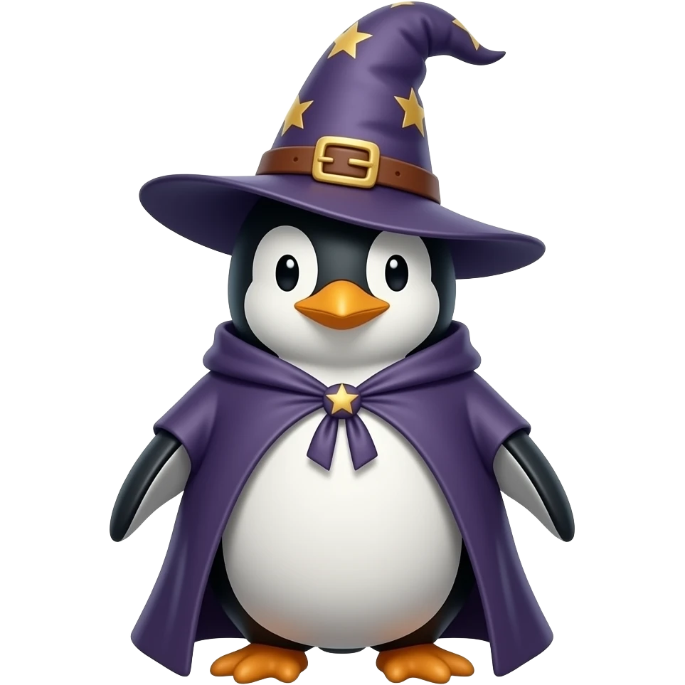 Penguin Wizard emoji