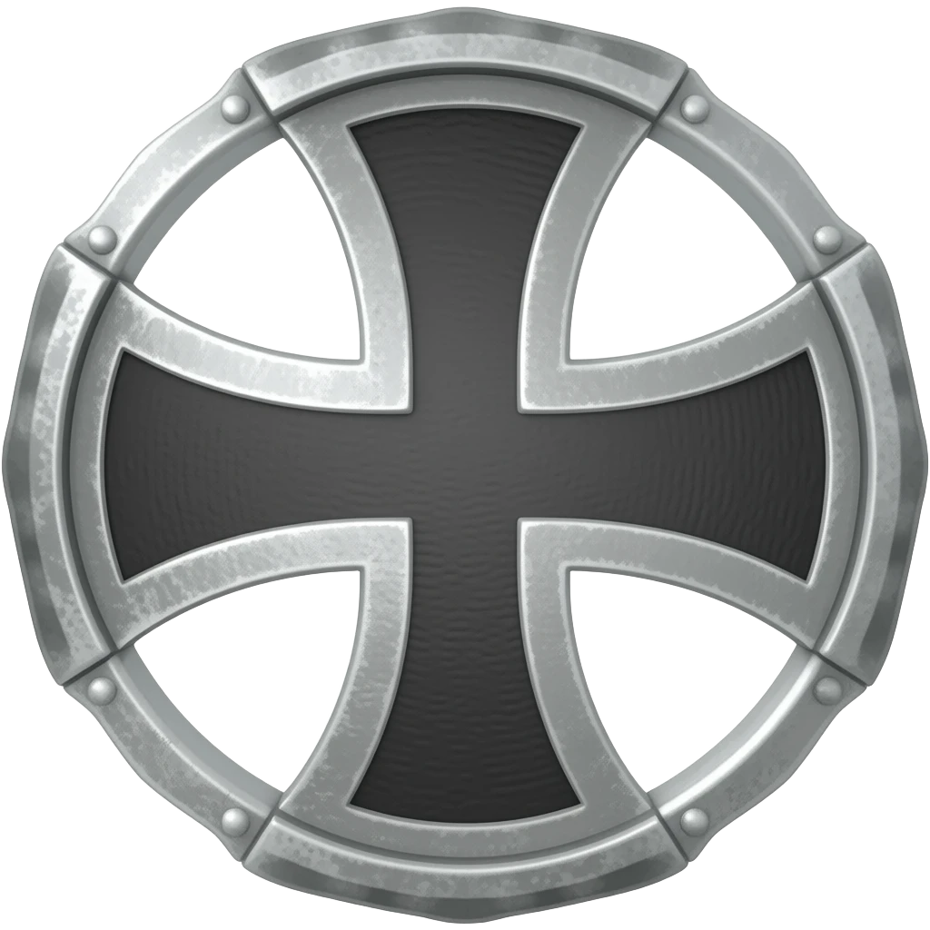 Templar Cross black emoji