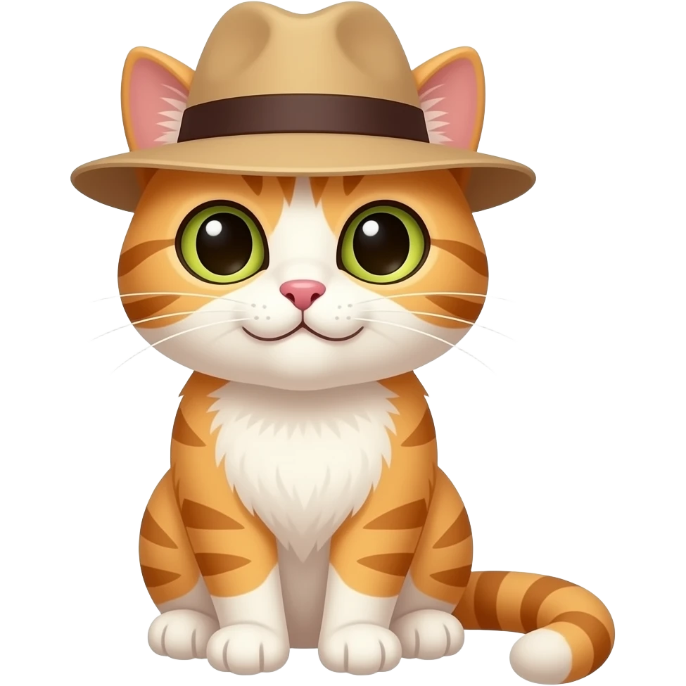 A cat with a hat emoji