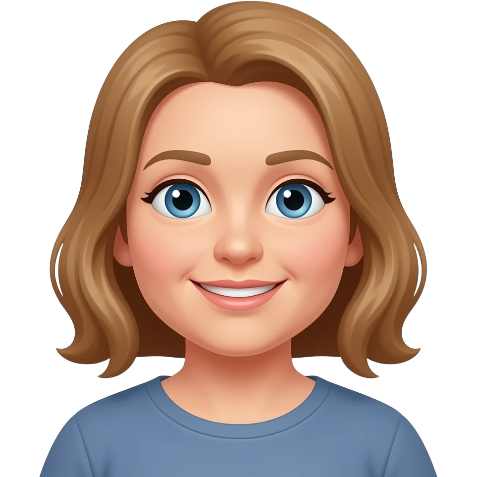 make miss Pevenage with light brown hair she is also a littel fat emoji