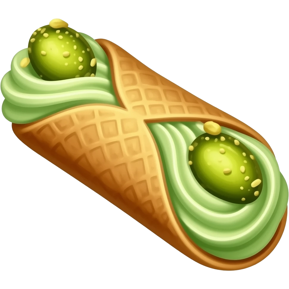 Cannoli pistachio emoji