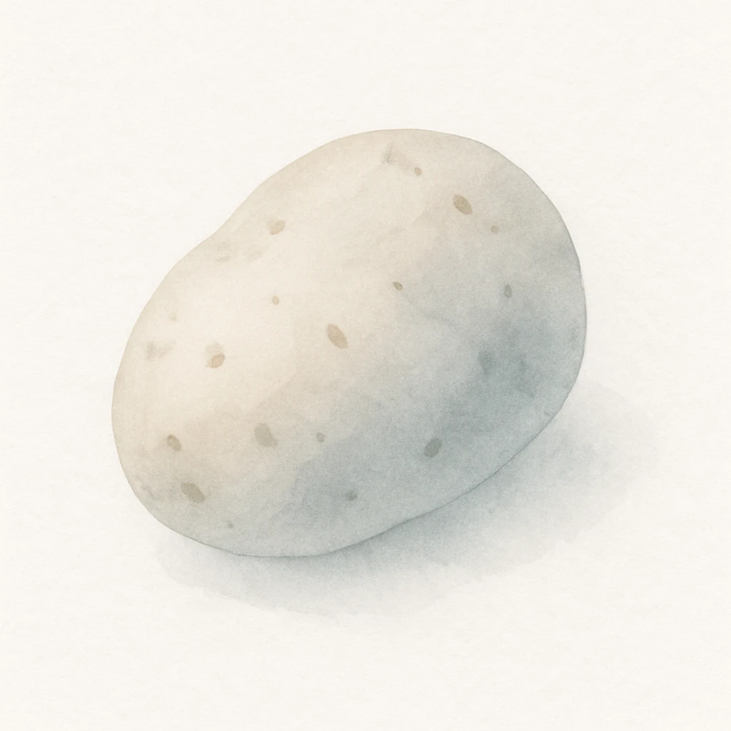 watercolor painting of potato with soft colors emoji