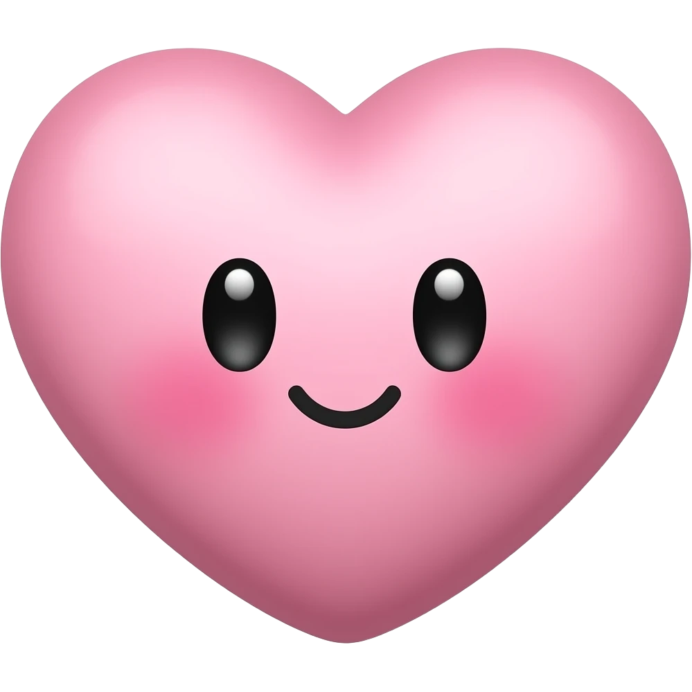 cute pink hearts emoji