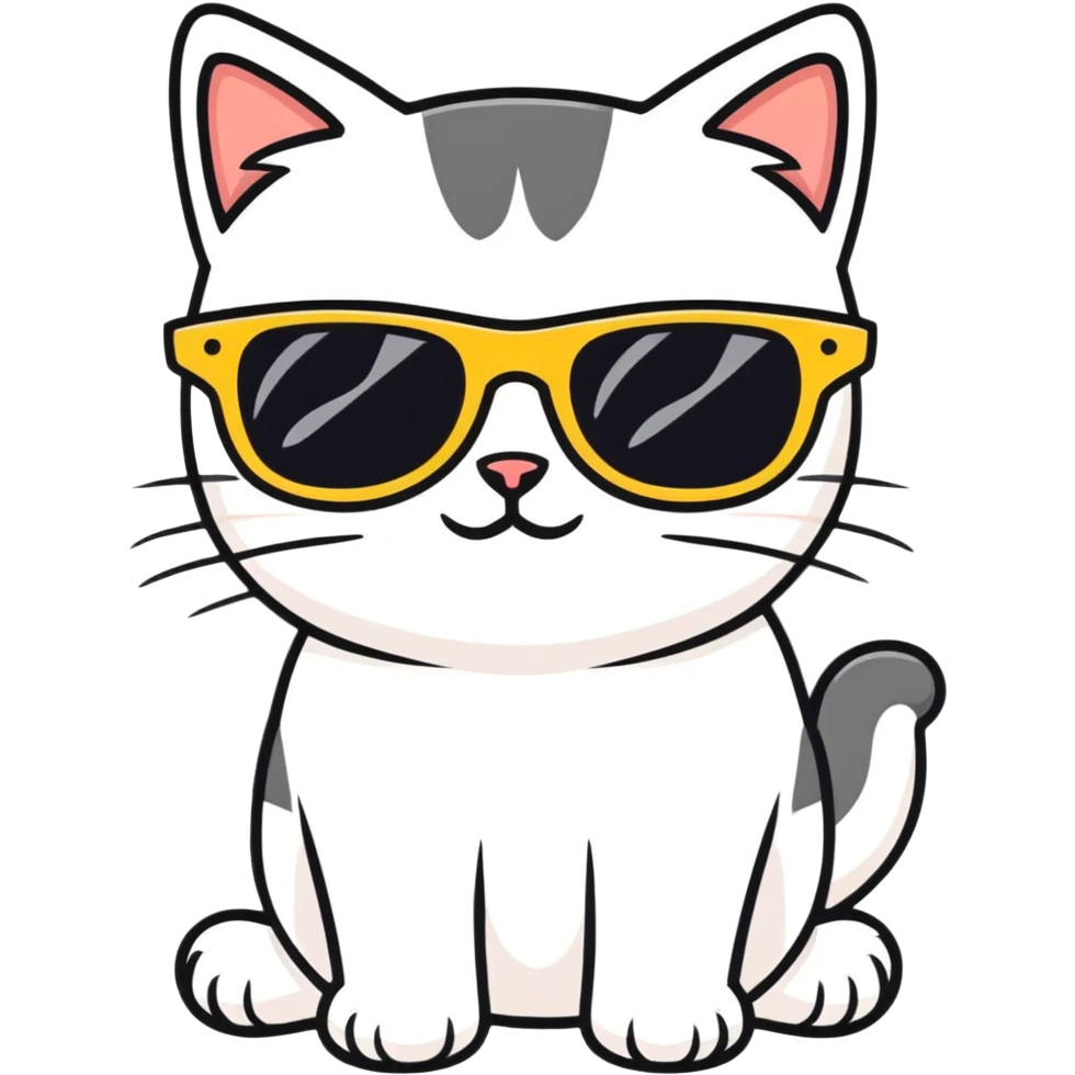 Cat with sunglasses emoji