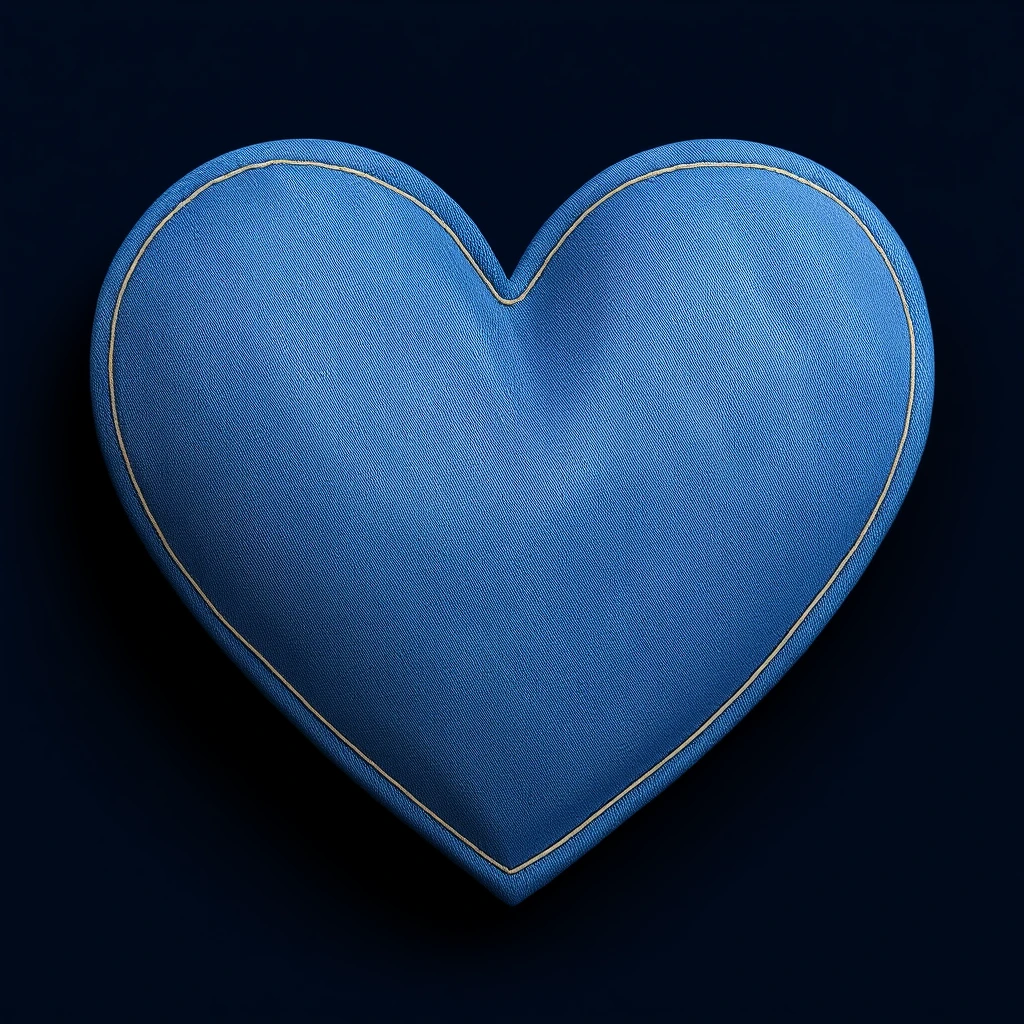 heart with a denim pattern emoji