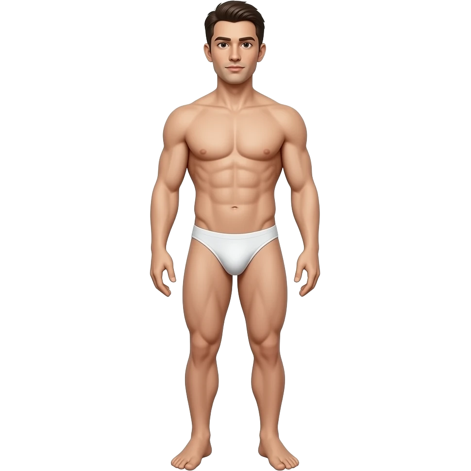 A full body of a naked man from head to toe emoji