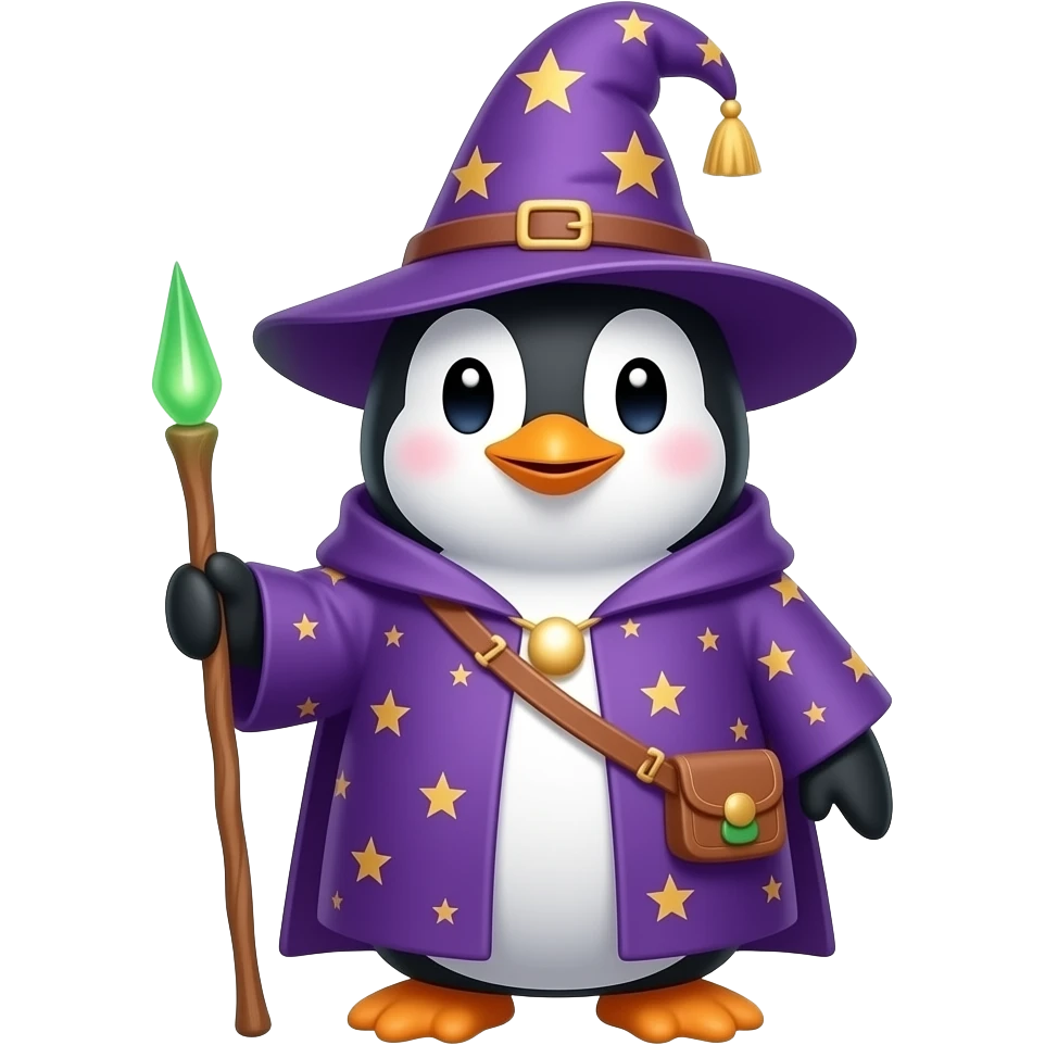 Penguin Wizard emoji