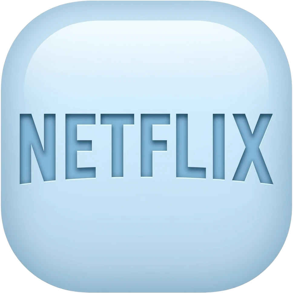 Pastel Blue Netflix emoji