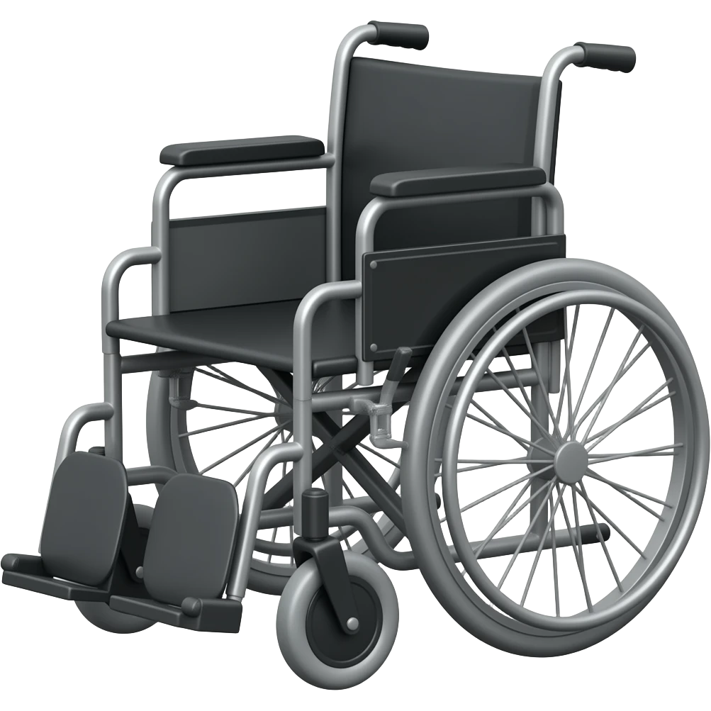 black wheel chair emoji