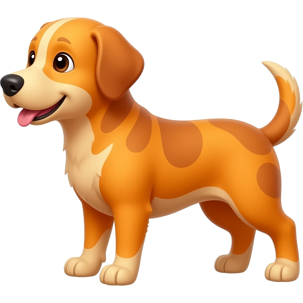 bright Orange Dog emoji