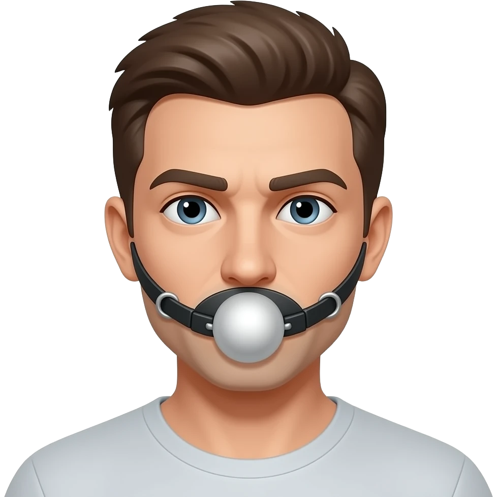submissive wearing a ball gag emoji