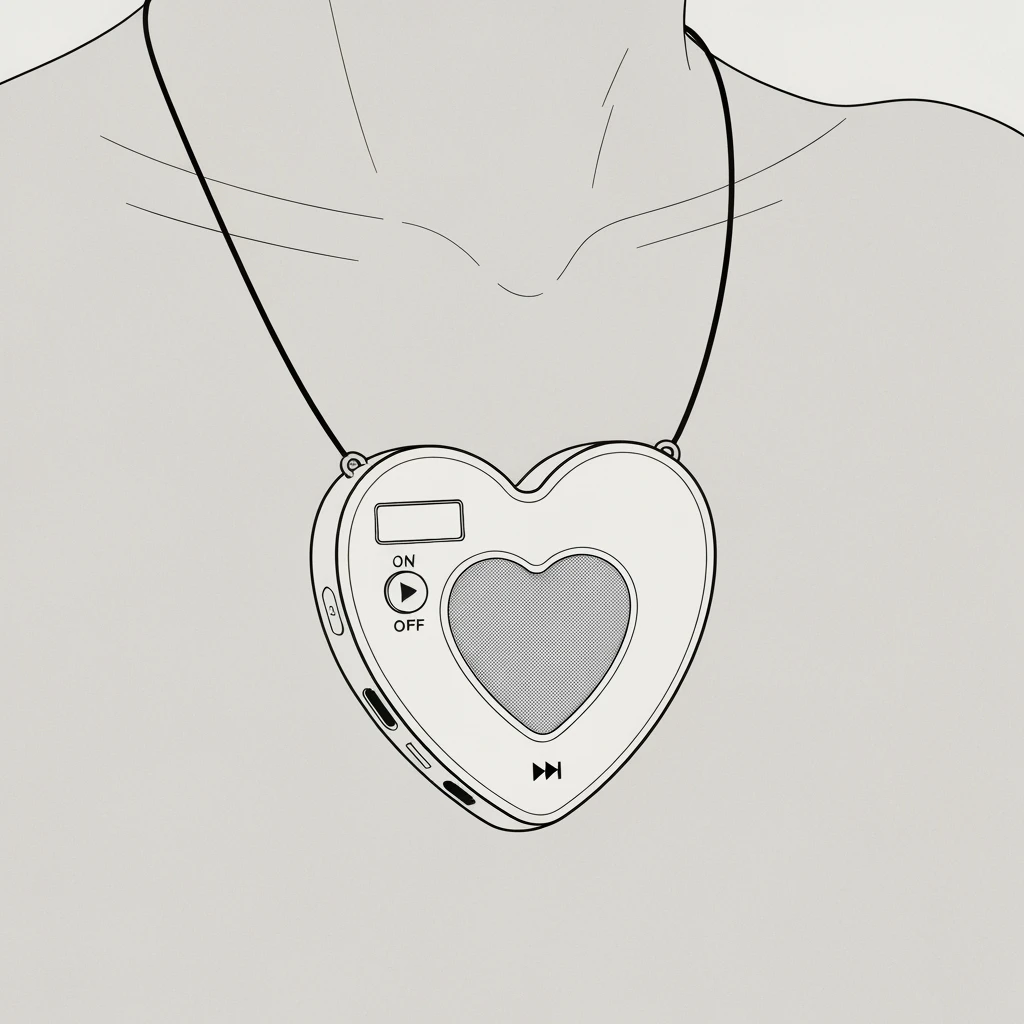 goth heart music player, cute, expressive, minimal emoji