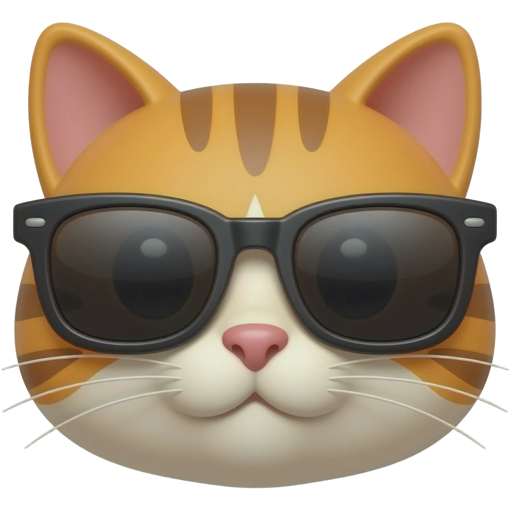 Cat wearing sunglasses emoji