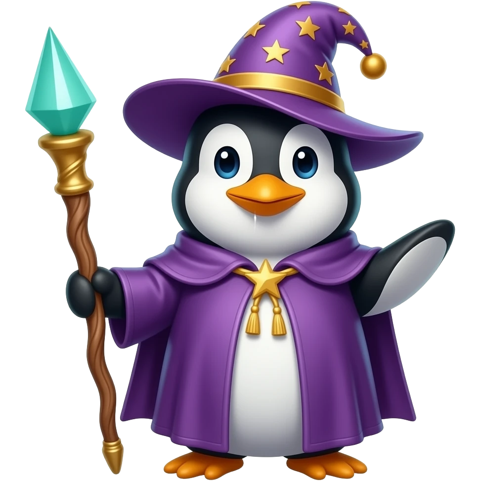 Penguin Wizard emoji