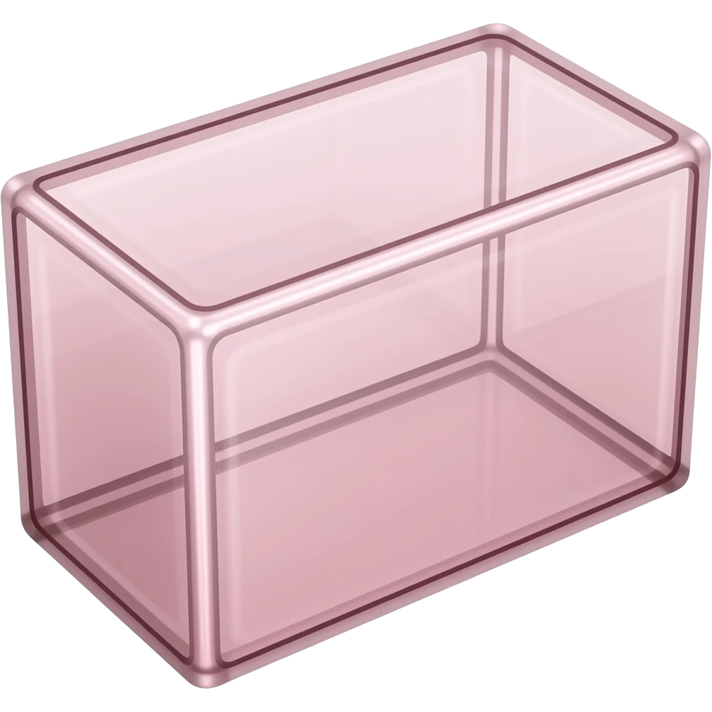 empty rectangle singular pink glass case emoji