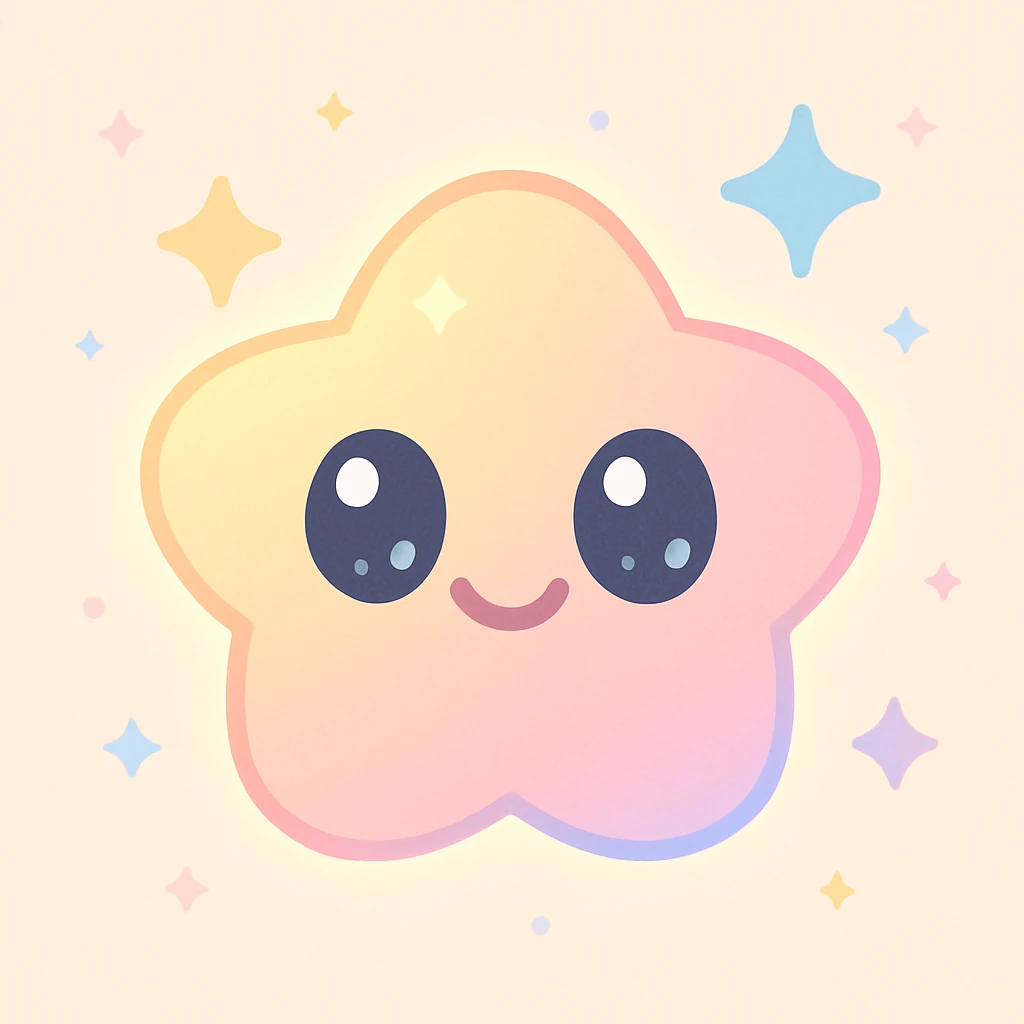 glitter emoji, twinkling stars, soft glow emoji