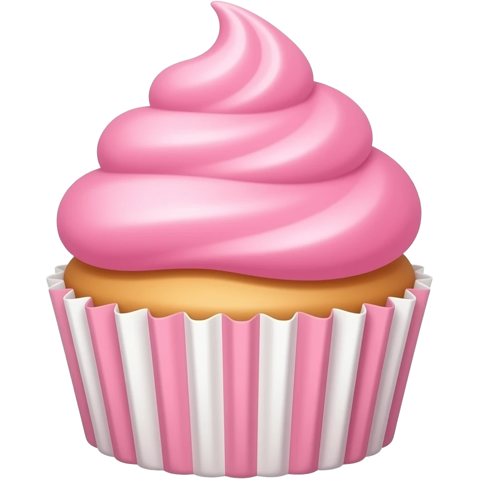 Cupcake with pink icing emoji